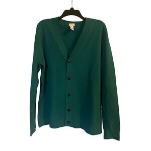 GUC H&M Men's Green Button Front Cardigan Sweater Soft Size Large